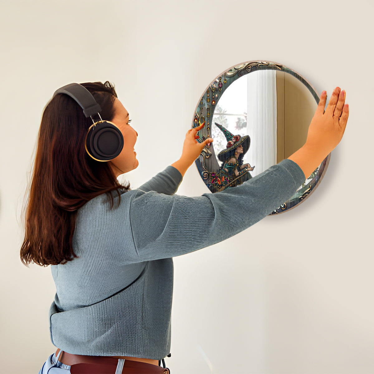 Belle Sorcière - Miroir mural personnalisé Sorcière