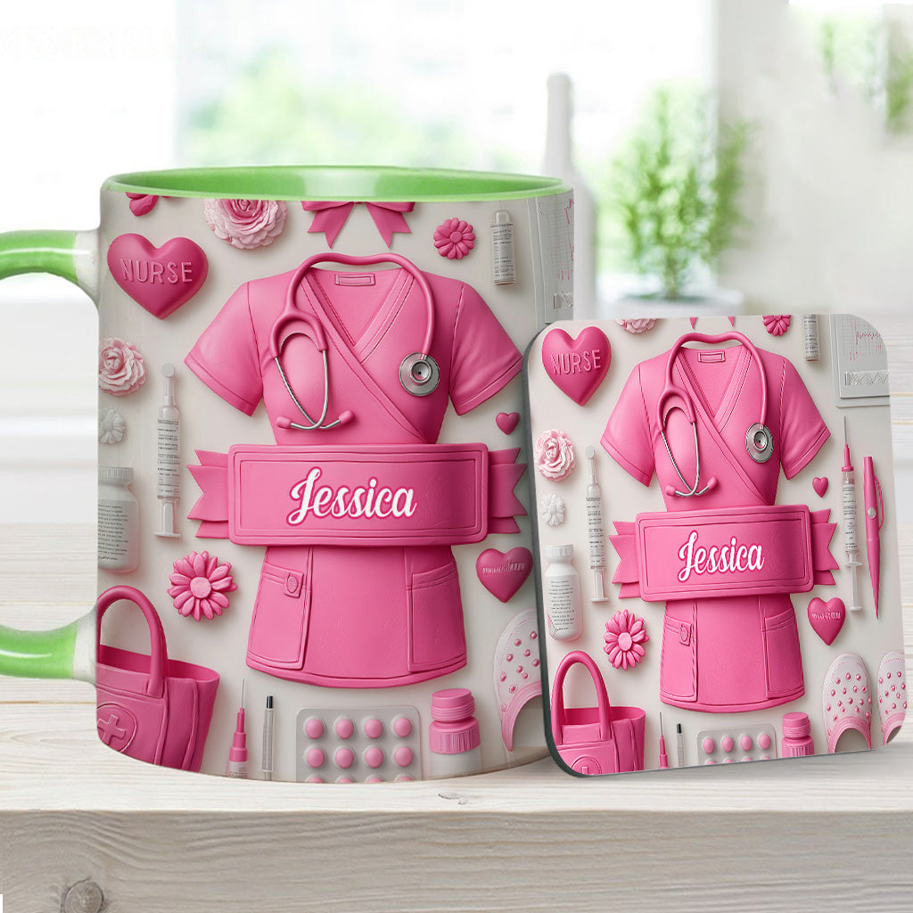 Le métier d'infirmière est un travail de cœur - Mug personnalisé pour infirmière