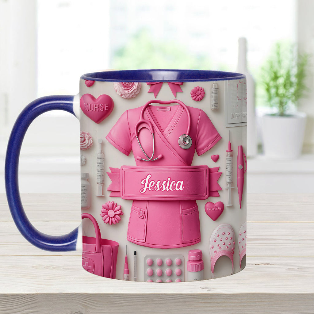 Le métier d'infirmière est un travail de cœur - Mug personnalisé pour infirmière