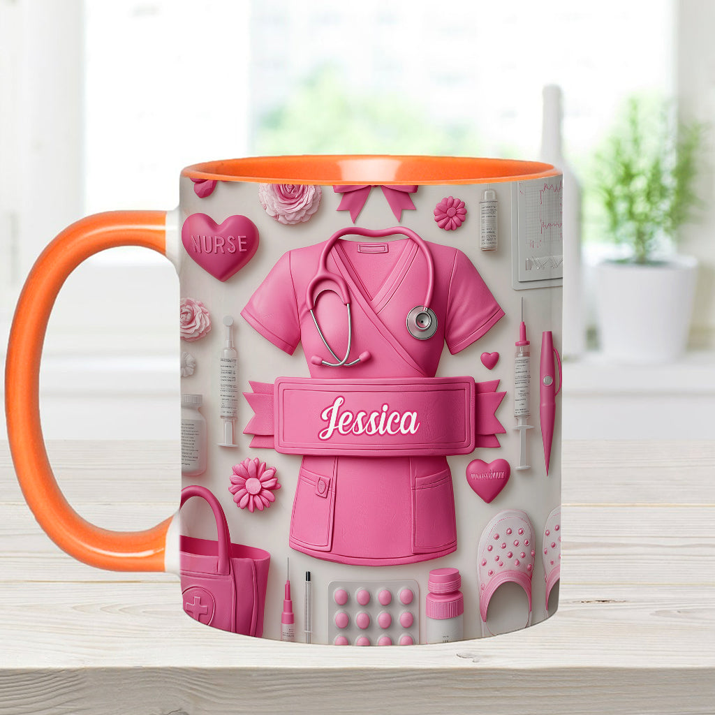 Le métier d'infirmière est un travail de cœur - Mug personnalisé pour infirmière