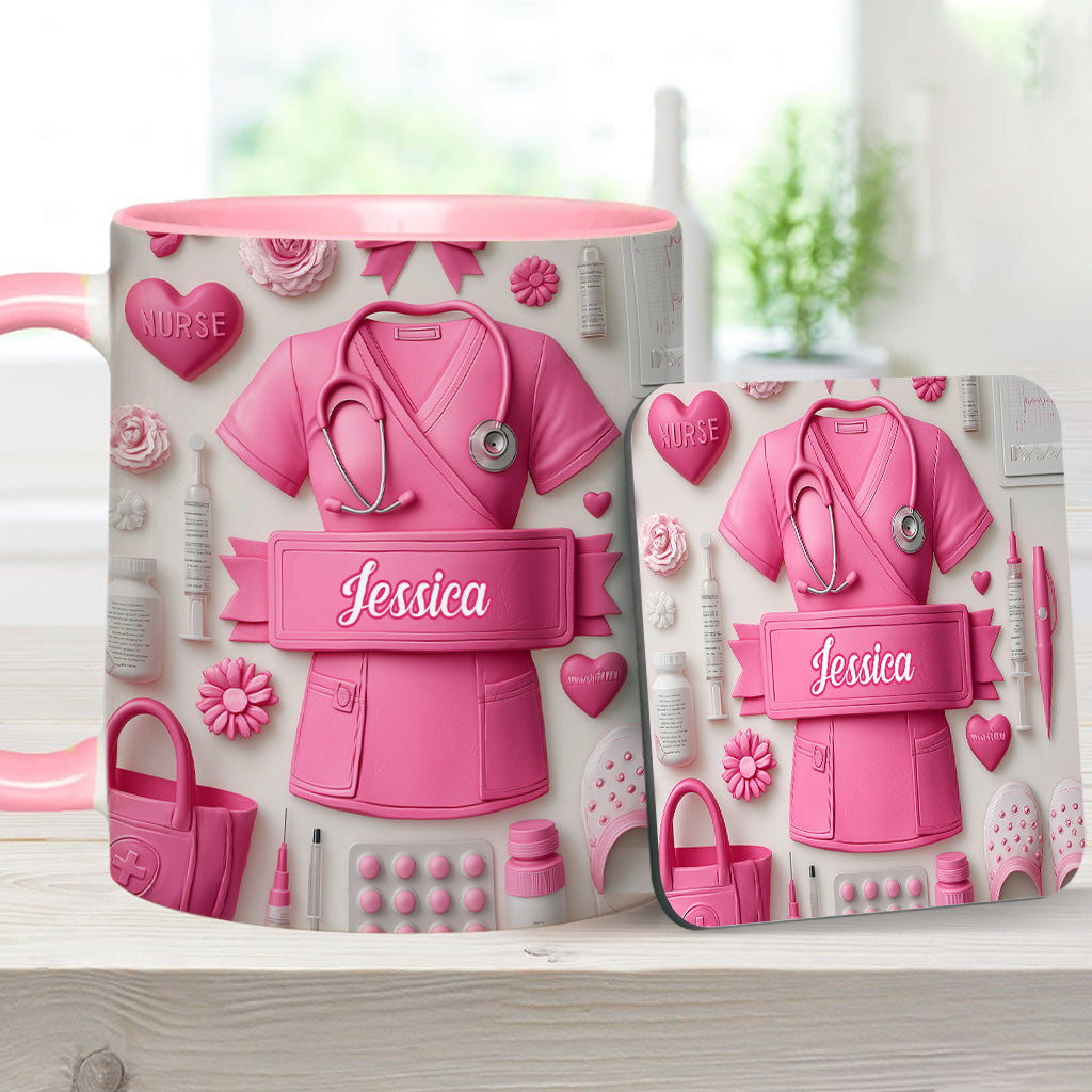 Le métier d'infirmière est un travail de cœur - Mug personnalisé pour infirmière