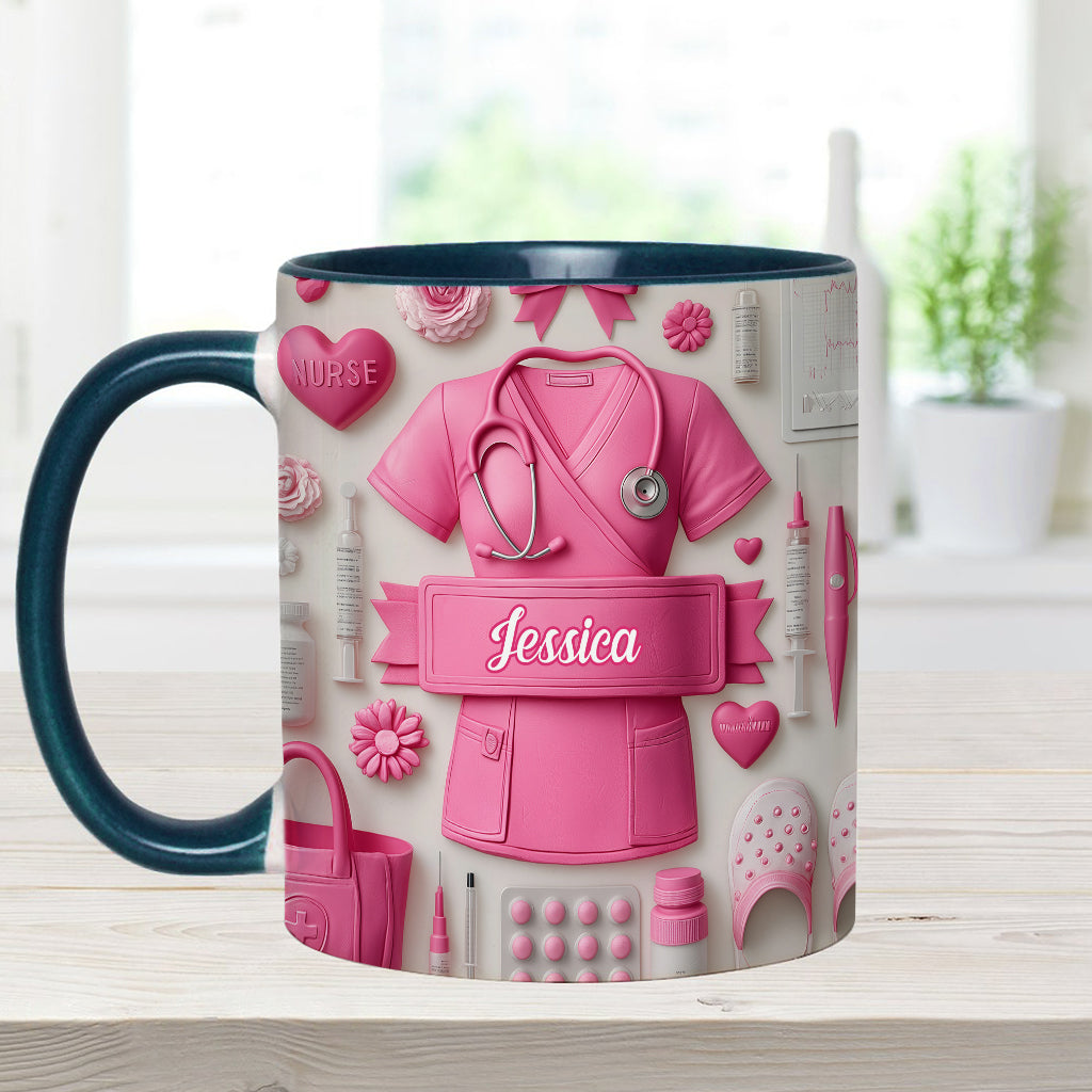 Le métier d'infirmière est un travail de cœur - Mug personnalisé pour infirmière