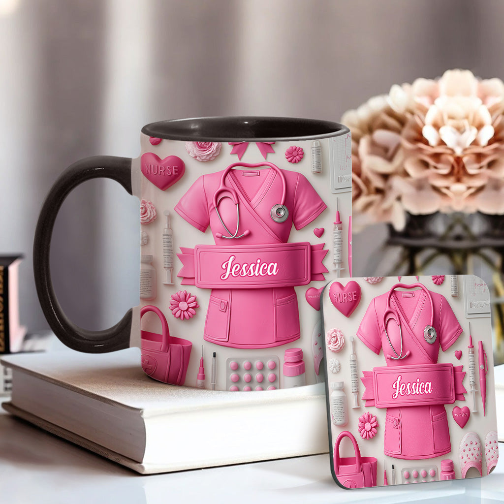 Le métier d'infirmière est un travail de cœur - Mug personnalisé pour infirmière