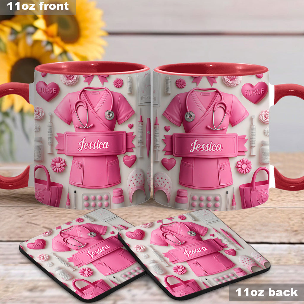 Le métier d'infirmière est un travail de cœur - Mug personnalisé pour infirmière