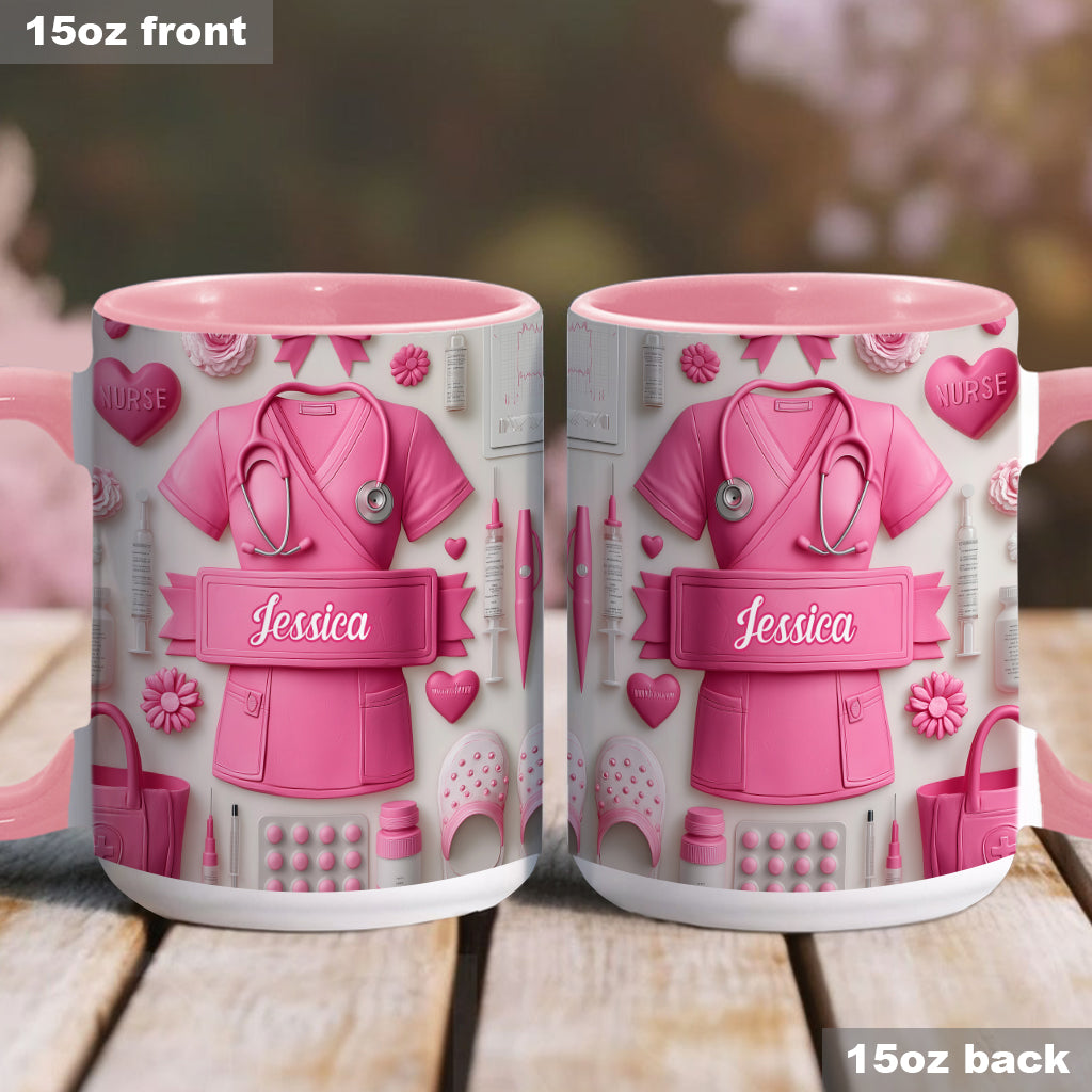 Le métier d'infirmière est un travail de cœur - Mug personnalisé pour infirmière