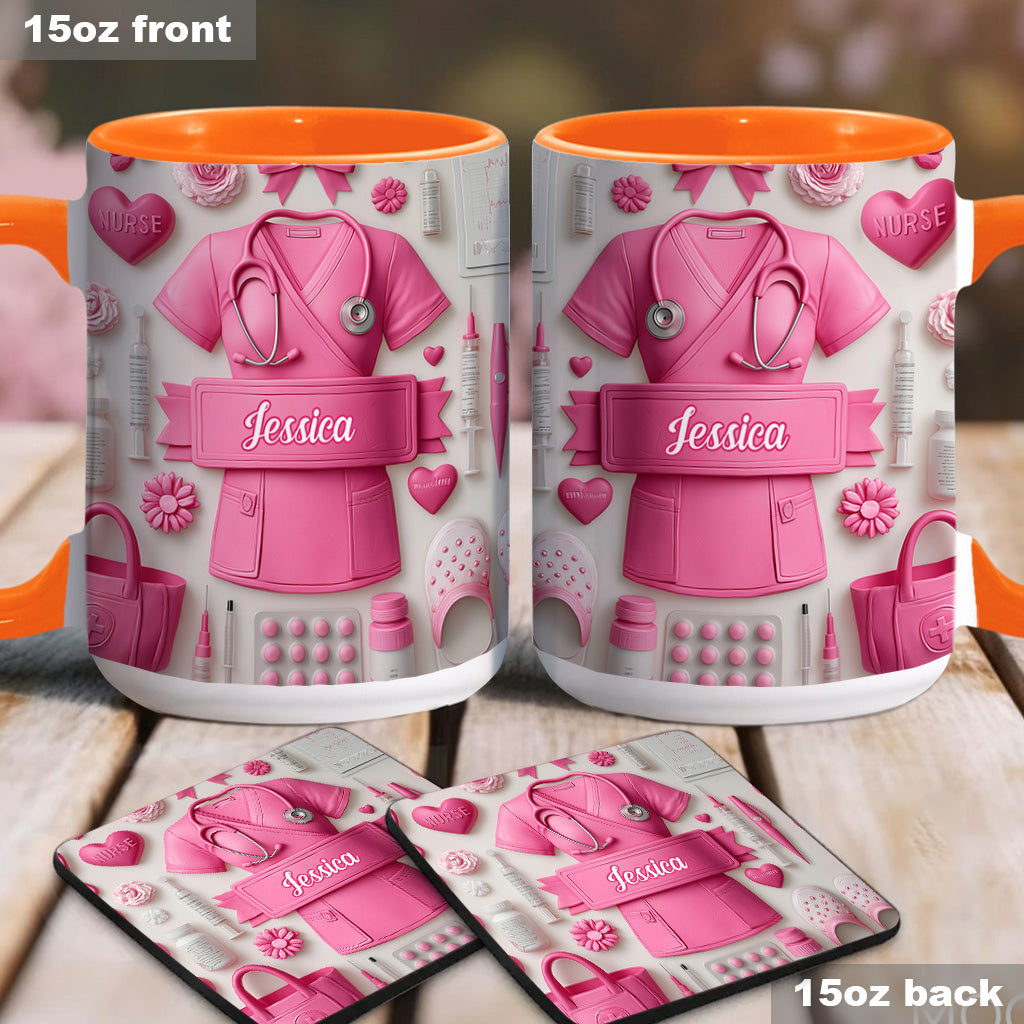 Le métier d'infirmière est un travail de cœur - Mug personnalisé pour infirmière