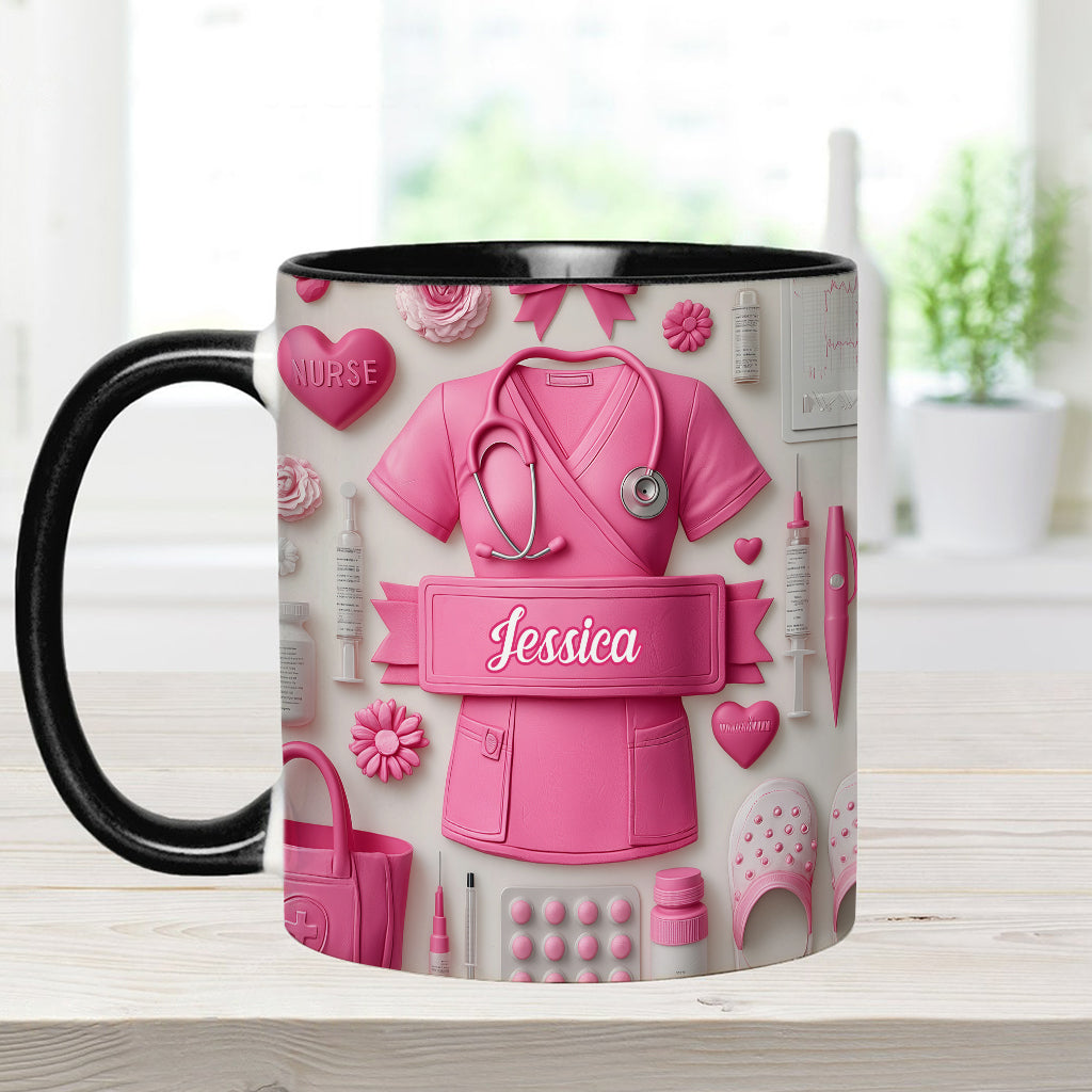 Le métier d'infirmière est un travail de cœur - Mug personnalisé pour infirmière