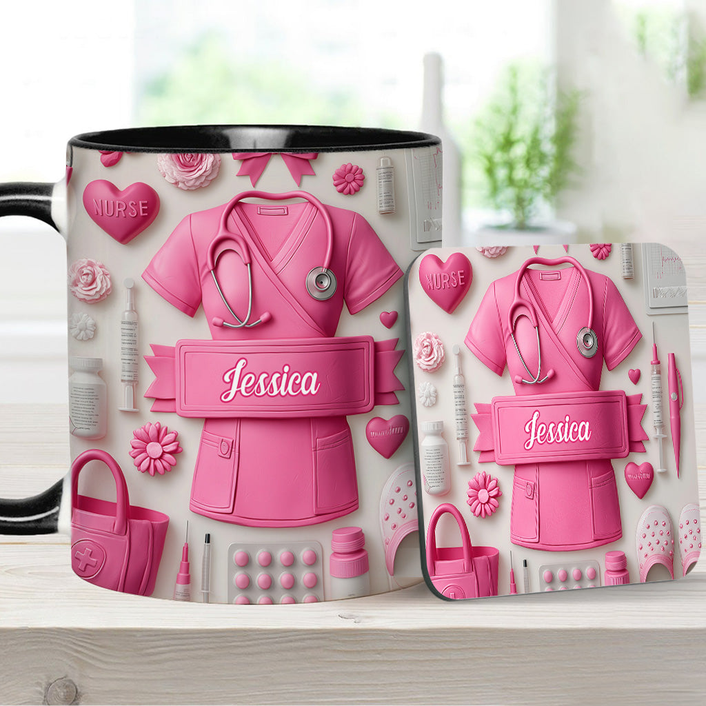 Le métier d'infirmière est un travail de cœur - Mug personnalisé pour infirmière