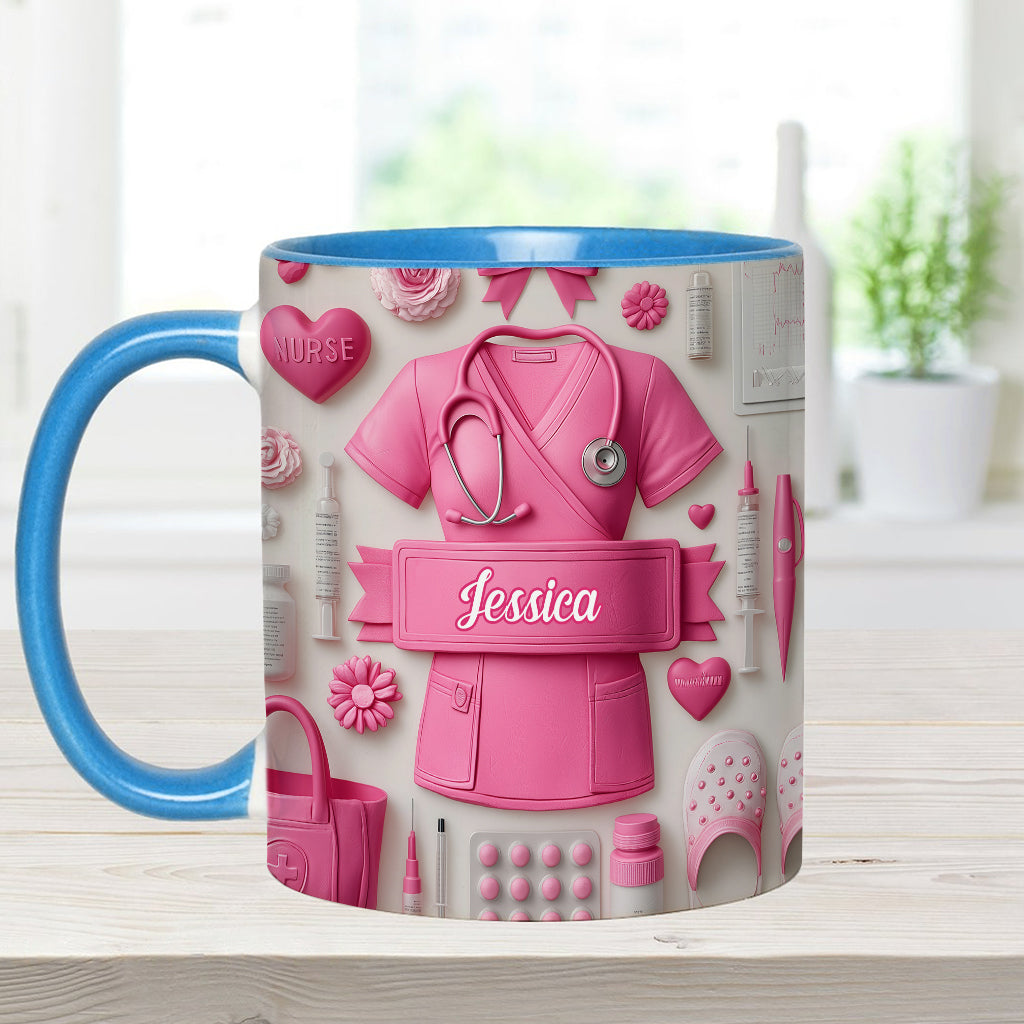 Le métier d'infirmière est un travail de cœur - Mug personnalisé pour infirmière