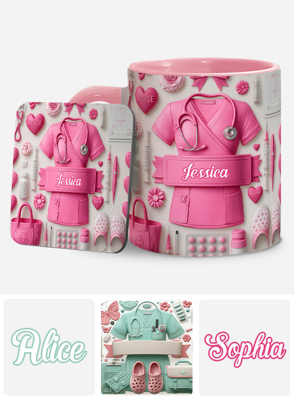 Le métier d'infirmière est un travail de cœur - Mug personnalisé pour infirmière