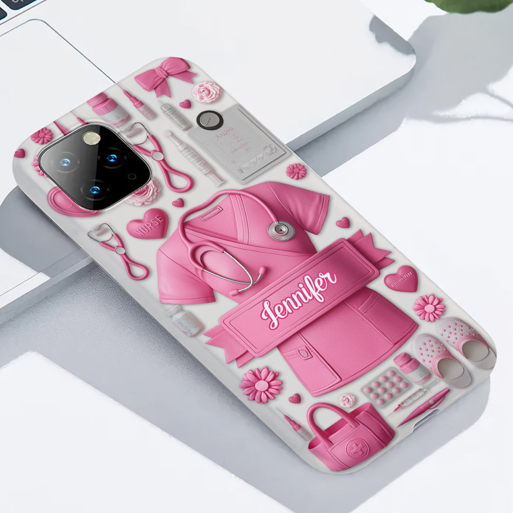 Le métier d'infirmière est un travail de cœur - Coque de téléphone personnalisée avec impression intégrale pour infirmière