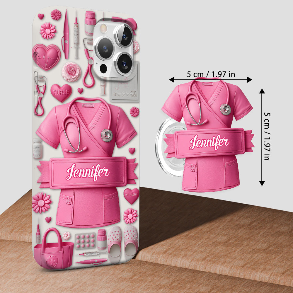 Le métier d'infirmière est un travail de cœur - Coque de téléphone personnalisée avec impression intégrale pour infirmière