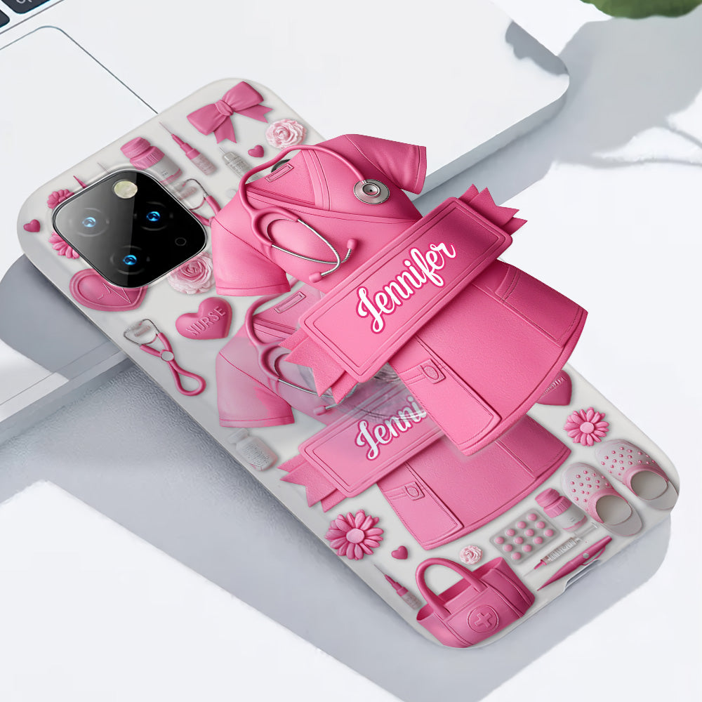 Le métier d'infirmière est un travail de cœur - Coque de téléphone personnalisée avec impression intégrale pour infirmière