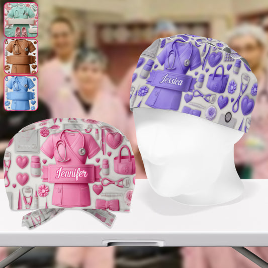 Vie d'infirmière - Bonnet de bloc opératoire personnalisé