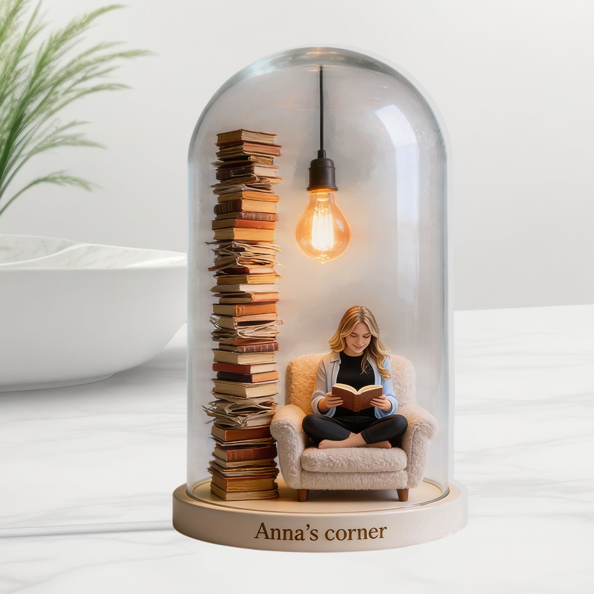 Love Reading - Personalized Book Acrylic LED Night Light