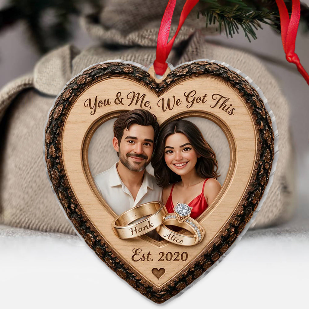 Our Christmas Together - Personalized Couple Ornament