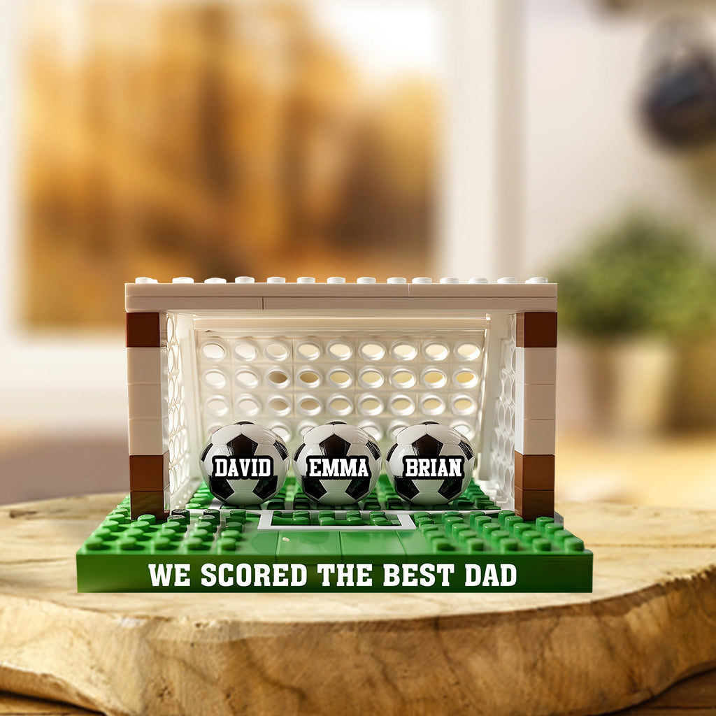 Papa footballeur/soccer - Plaque acrylique personnalisée en forme de ballon de football