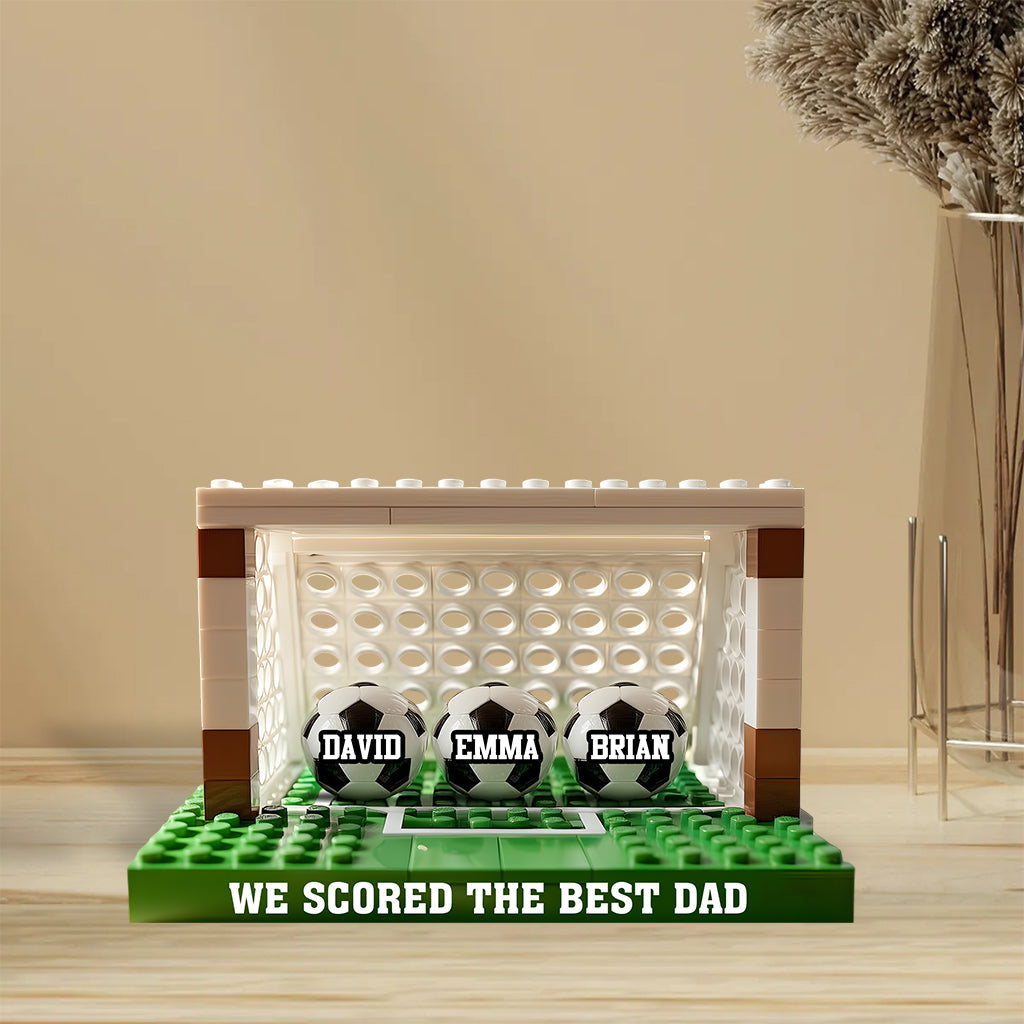 Papa footballeur/soccer - Plaque acrylique personnalisée en forme de ballon de football