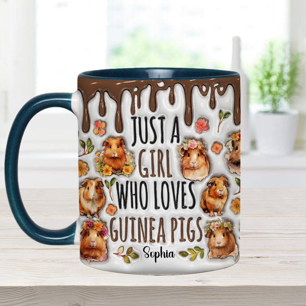 Just A Girl Who Loves Guinea Pigs - Personalized Accent Mug