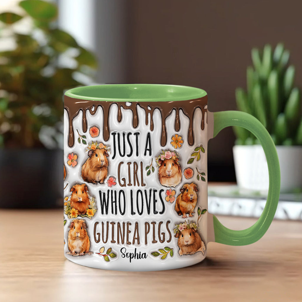 Just A Girl Who Loves Guinea Pigs - Personalized Accent Mug