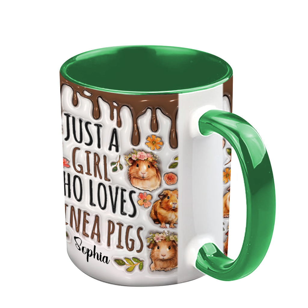 Just A Girl Who Loves Guinea Pigs - Personalized Accent Mug