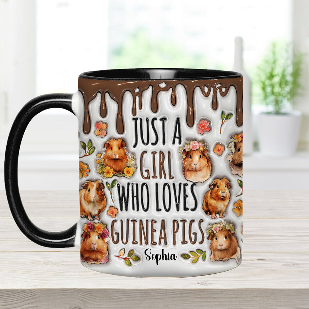 Just A Girl Who Loves Guinea Pigs - Personalized Accent Mug