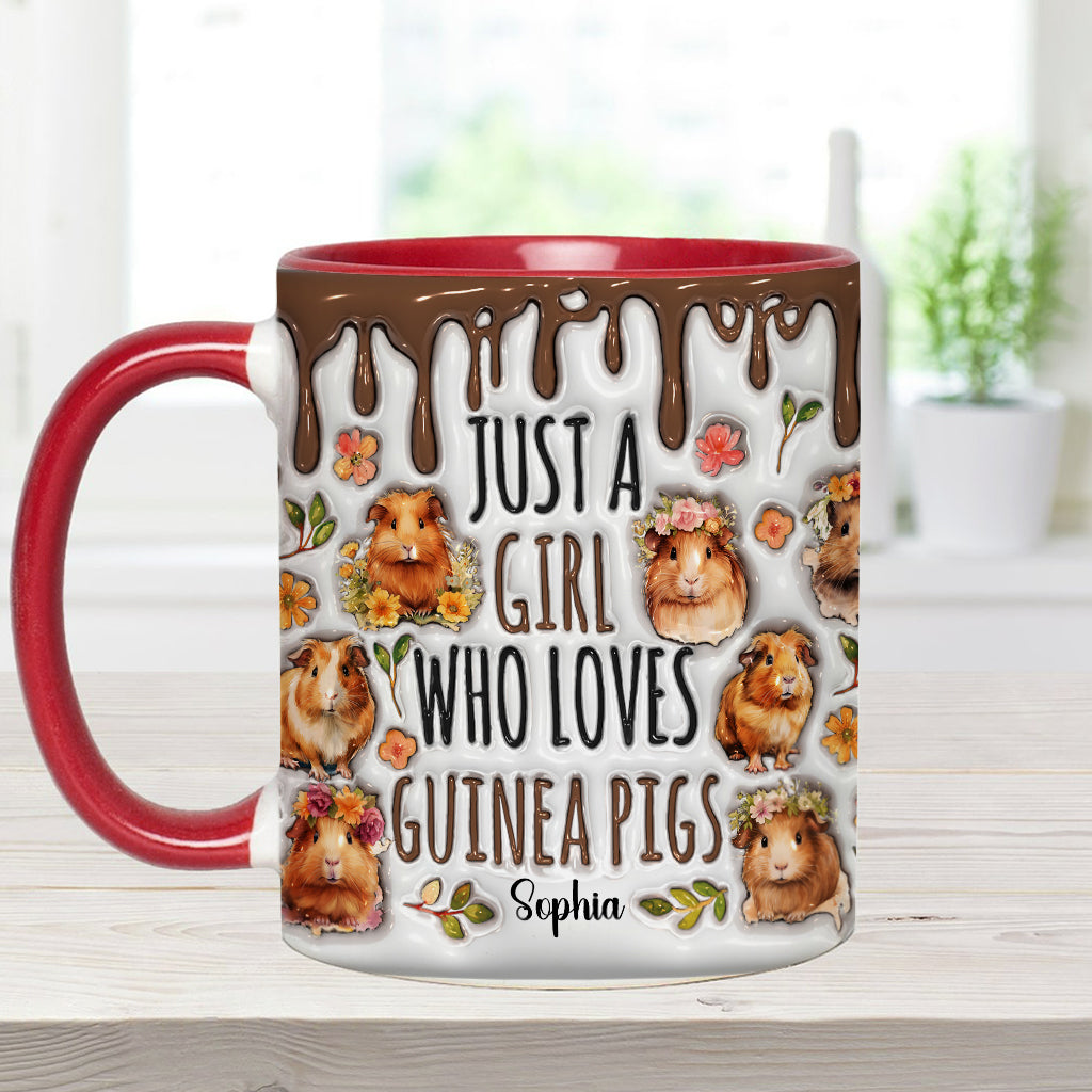 Just A Girl Who Loves Guinea Pigs - Personalized Accent Mug