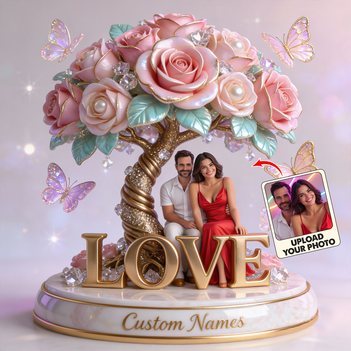 Toi et moi - Plaque acrylique personnalisée pour couple