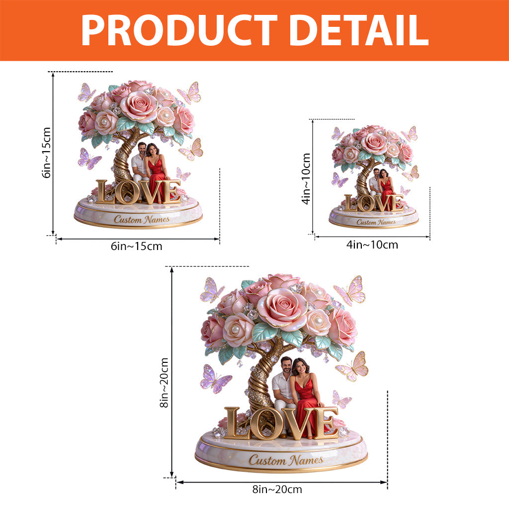 Toi et moi - Plaque acrylique personnalisée pour couple