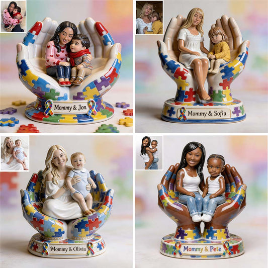 Autism Mom - Personalized Autism Awareness Custom Shaped Acrylic Plaque