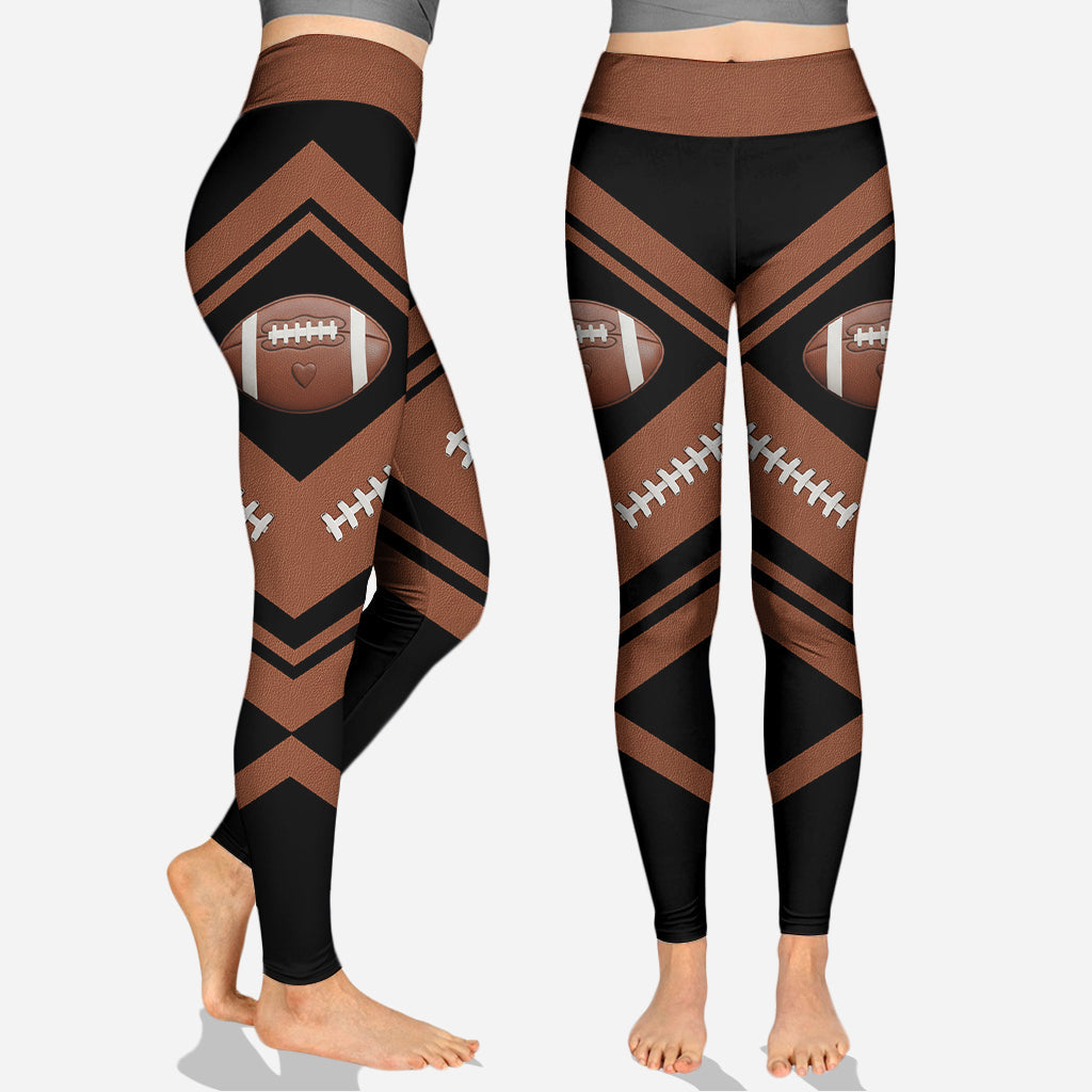 Maman, petite amie, épouse passionnée de football - Sweat à capuche et leggings personnalisés pour les jours de match