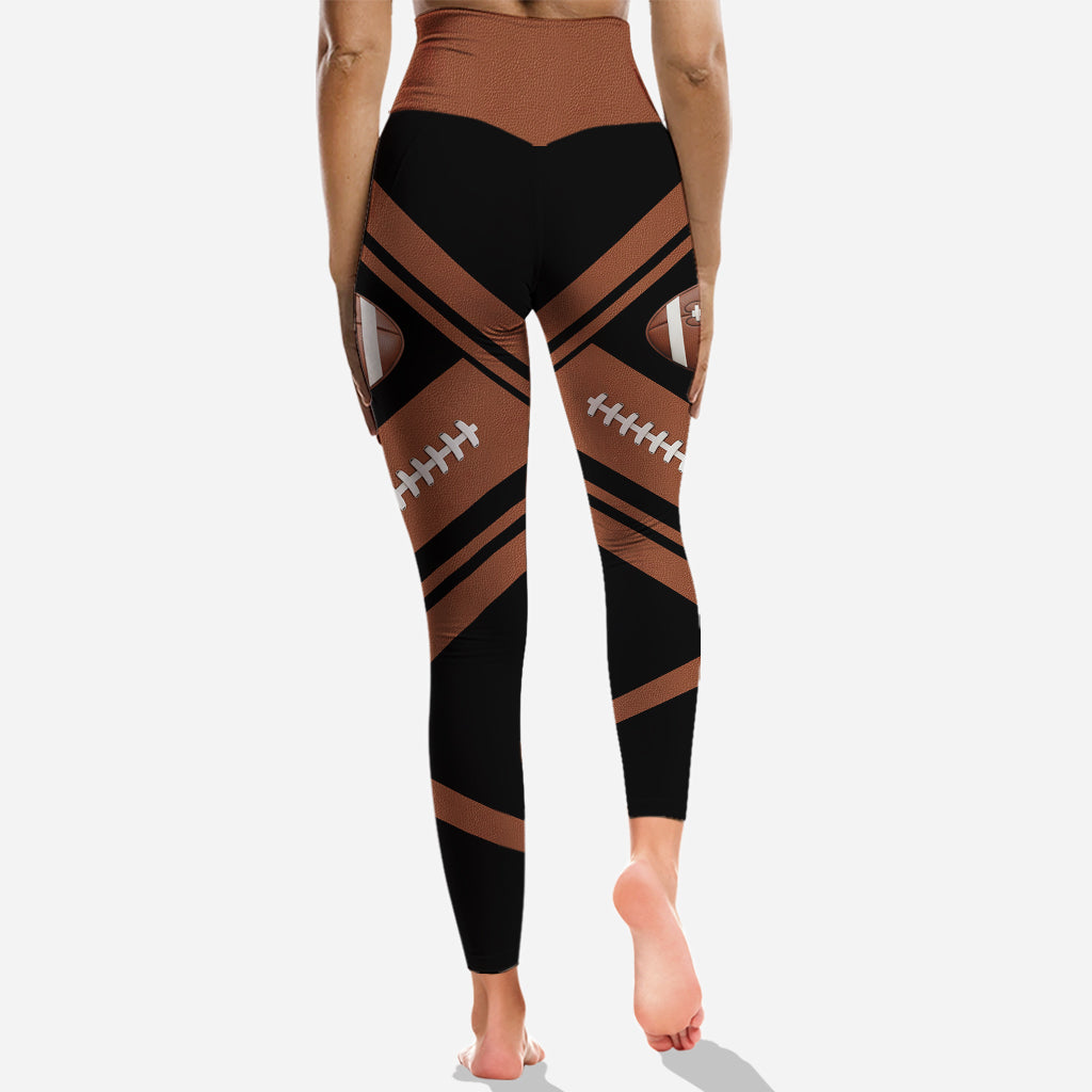 Maman, petite amie, épouse passionnée de football - Sweat à capuche et leggings personnalisés pour les jours de match