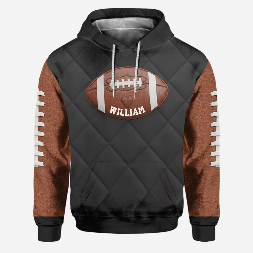 Maman, petite amie, épouse passionnée de football - Sweat à capuche et leggings personnalisés pour les jours de match
