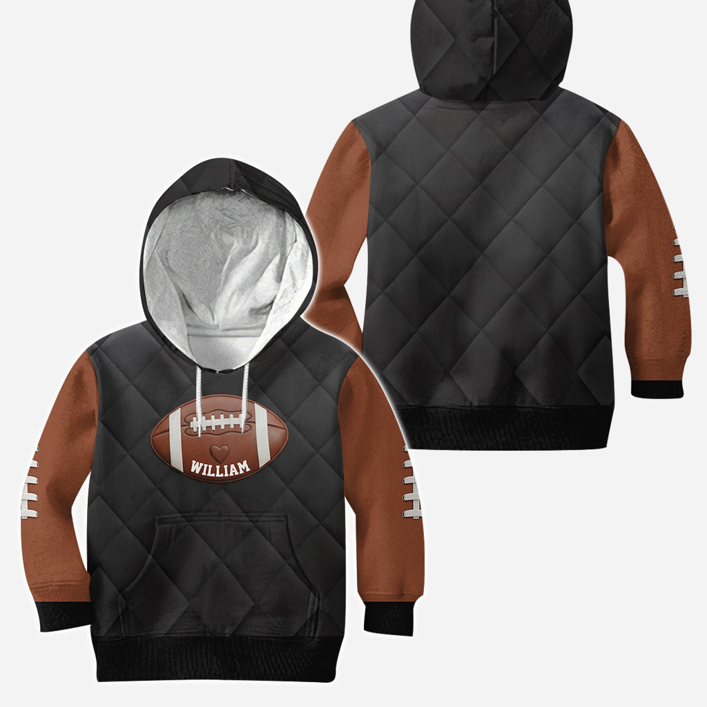 Maman, petite amie, épouse passionnée de football - Sweat à capuche et leggings personnalisés pour les jours de match