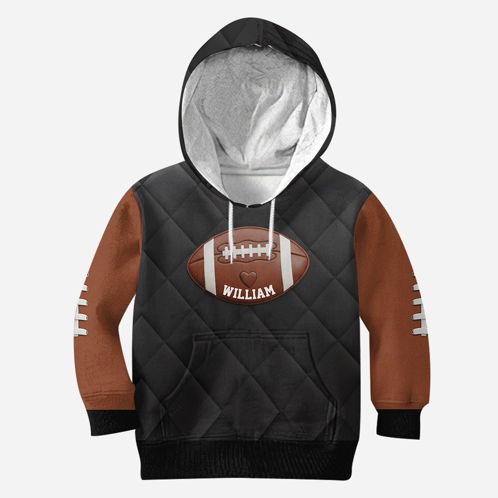 Maman, petite amie, épouse passionnée de football - Sweat à capuche et leggings personnalisés pour les jours de match