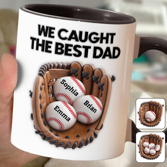 Nous avons déniché le meilleur papa - Mug personnalisé sur le thème du baseball