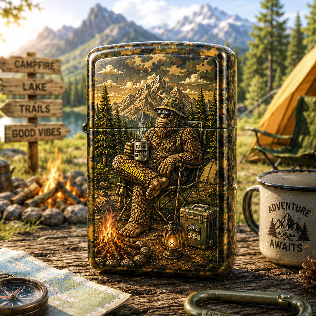 Idée Cadeau pour Amateur de Camping - Briquet Personnalisé