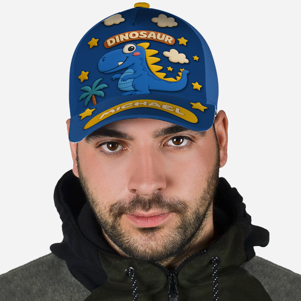 Casquette classique personnalisée pour enfant avec un adorable dinosaure