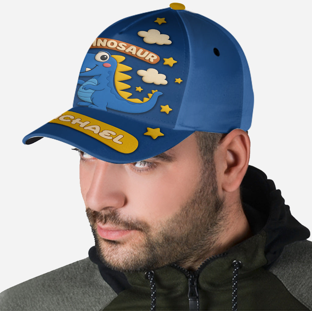 Casquette classique personnalisée pour enfant avec un adorable dinosaure