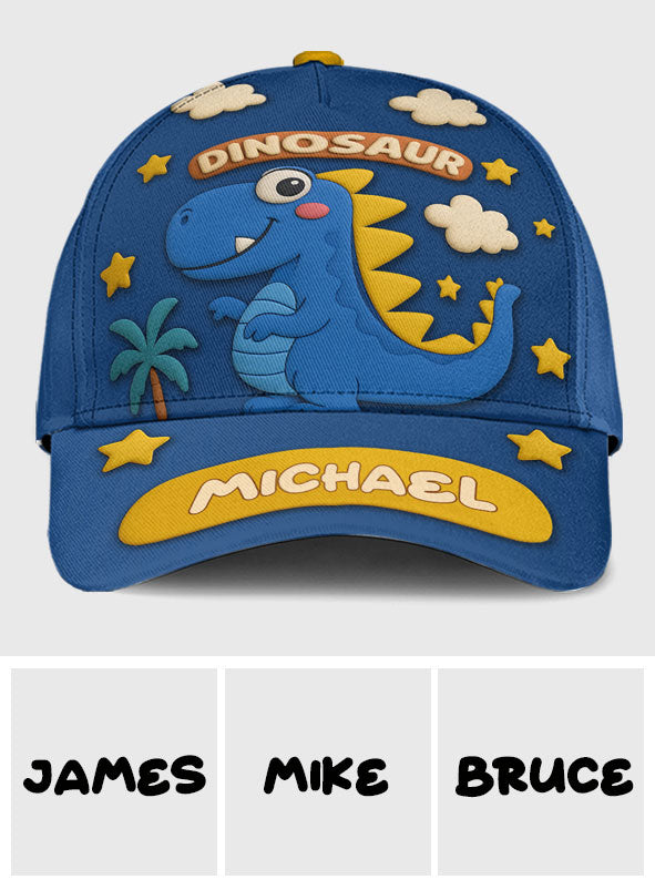 Casquette classique personnalisée pour enfant avec un adorable dinosaure