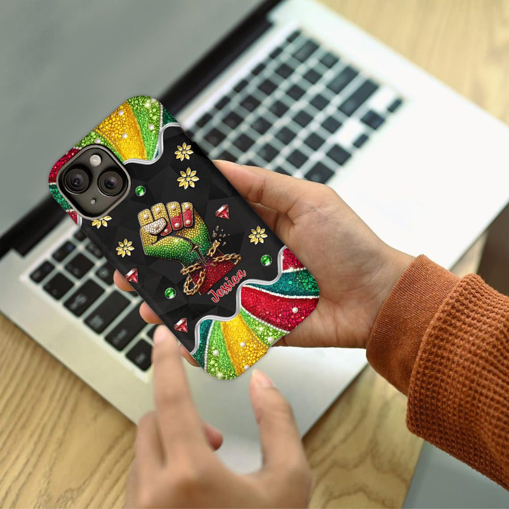 Ils ne nous aiment pas - Coque de téléphone et support de téléphone personnalisés Juneteenth avec impression intégrale