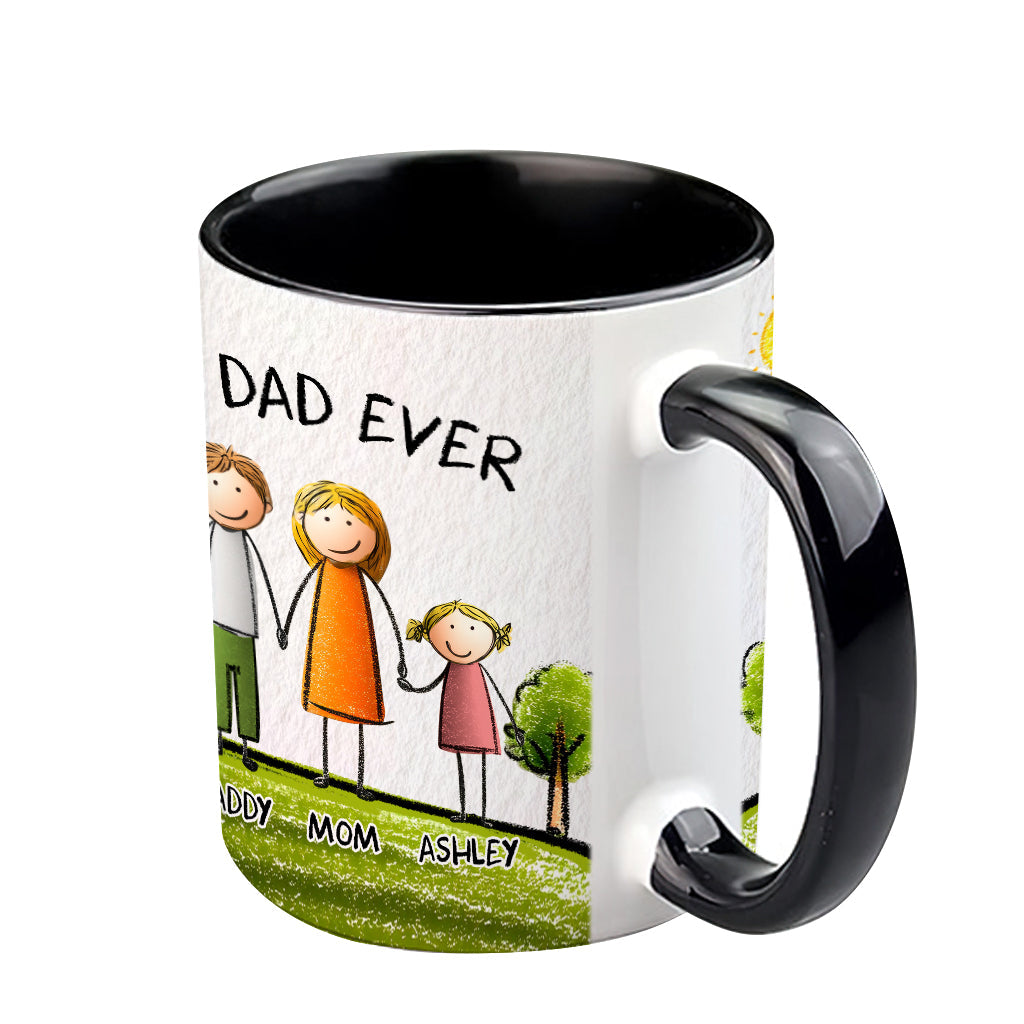 Best Dad Ever - Personalized Father Accent Mug