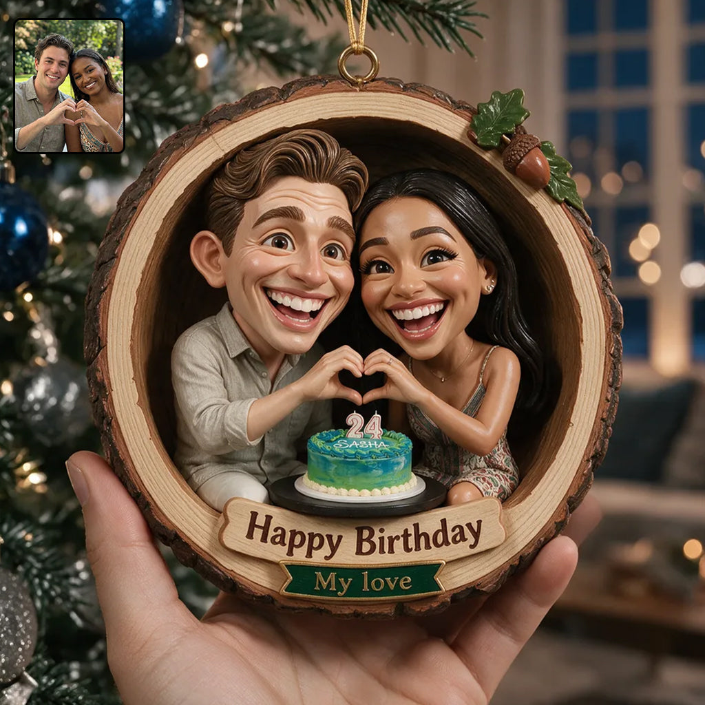 Couple Gift Idea, Christmas Decor - Personalized Couple Premium 3D Ornament