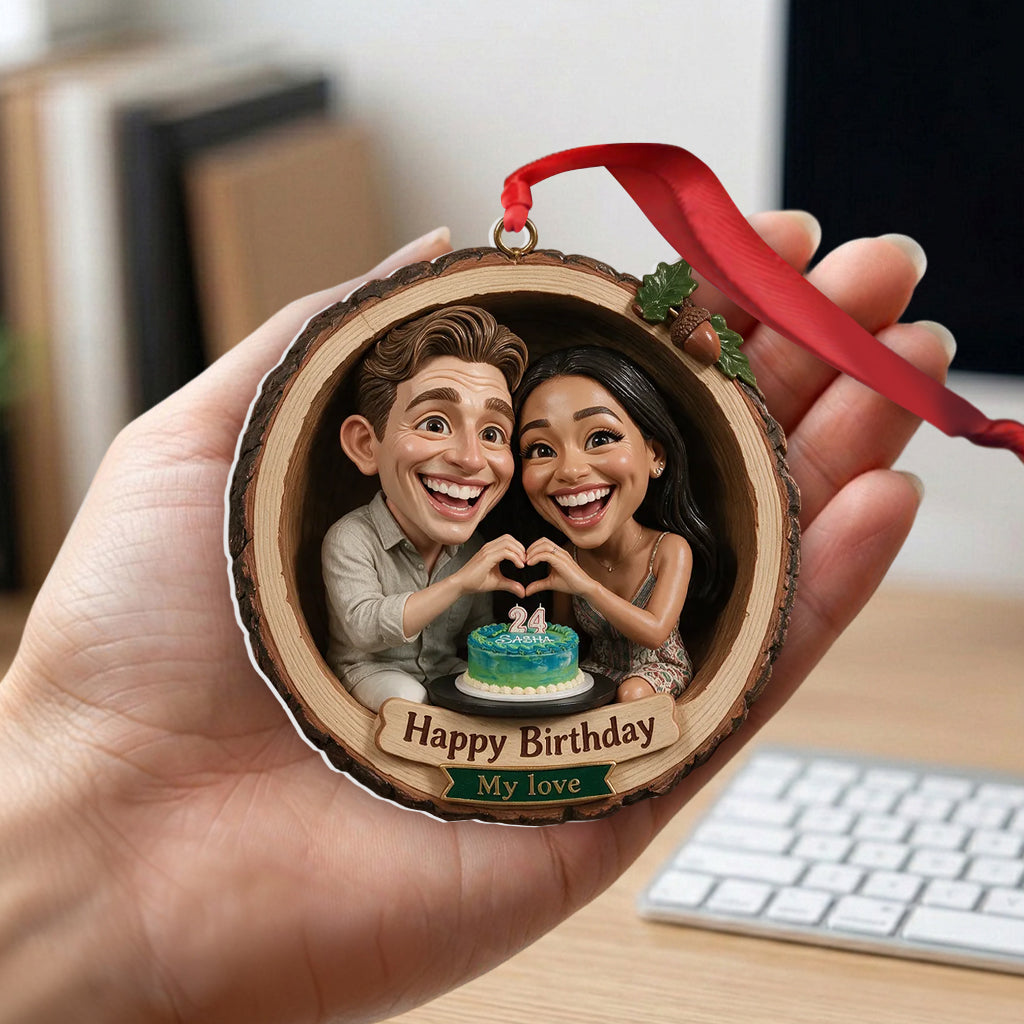 Couple Gift Idea, Christmas Decor - Personalized Couple Premium 3D Ornament