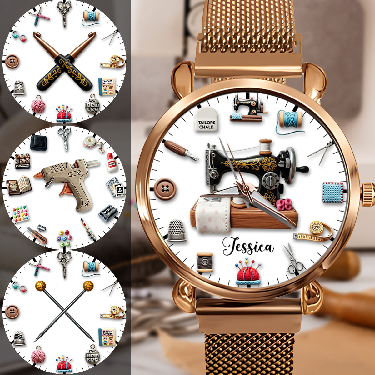 Love Crafting - Personalized Sewing Women Hand Watch