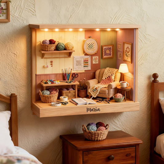 Crochet Room - Panneau lumineux LED personnalisé en acrylique pour le crochet