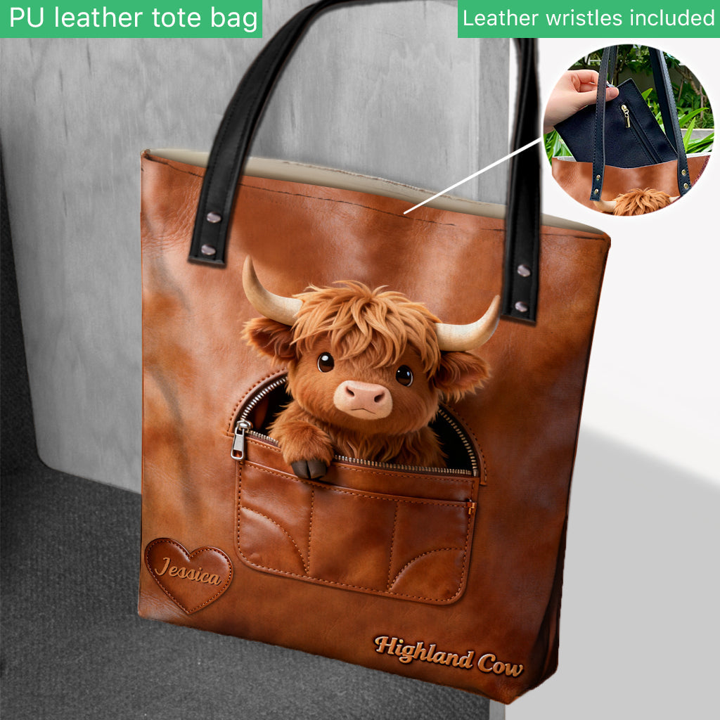 Love Highland Cows - Personalized Highland Cow Tote Bag
