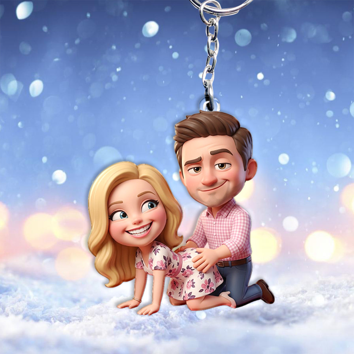 Cute & Dirty - Personalized Spicy Couple Keychain