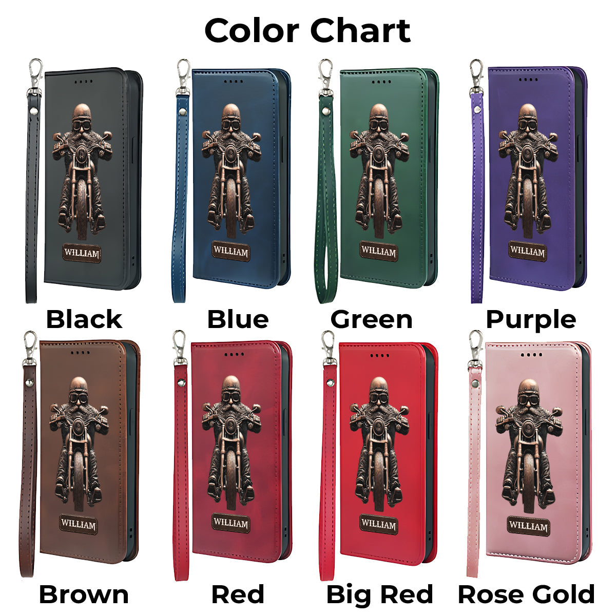 Ne sous-estimez jamais un vieux motard ! – Étui portefeuille/téléphone personnalisé pour motard avec bandoulière