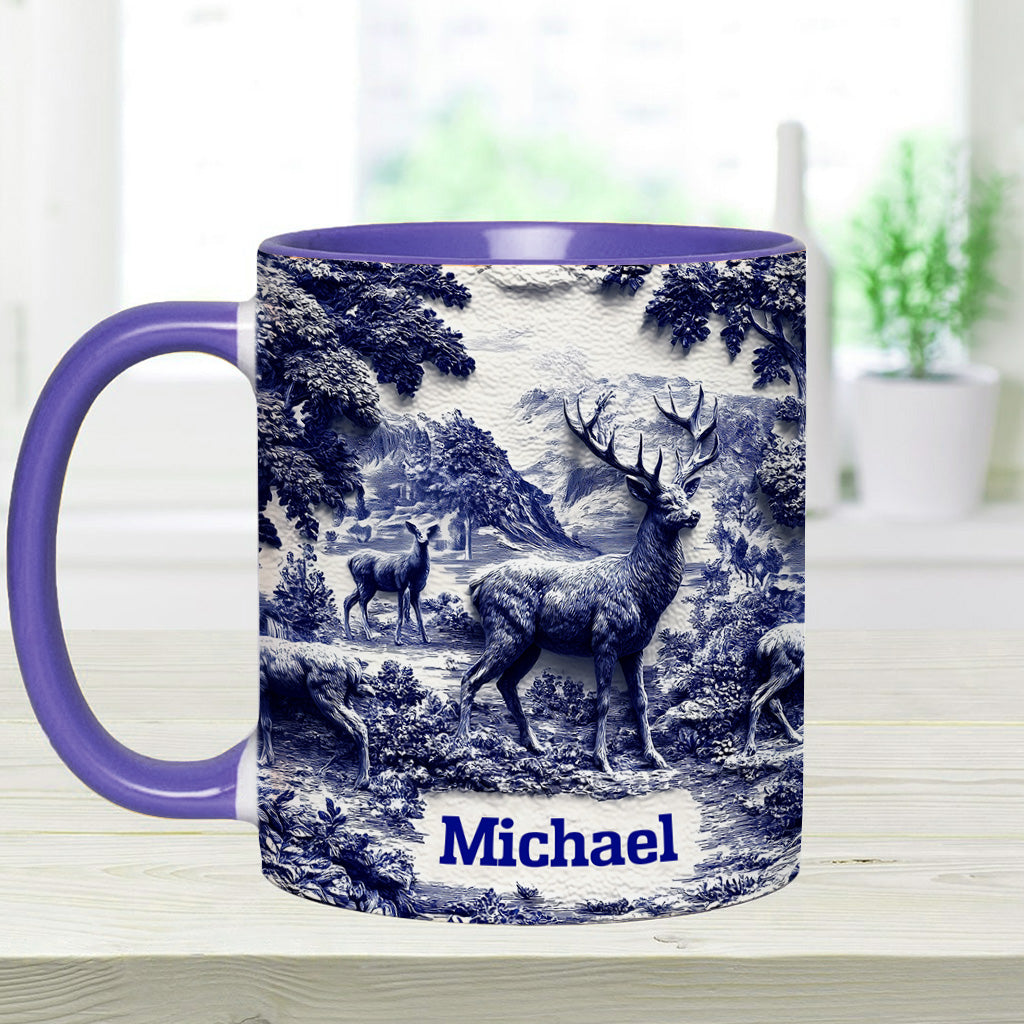 Mug personnalisé sur le thème de la chasse au cerf